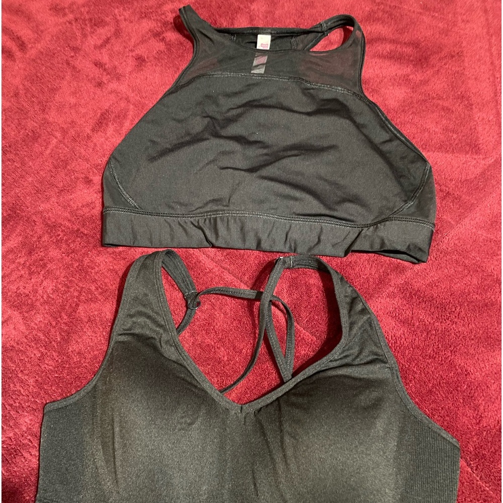 Two Victoria Secrets sports bras by Pink size Medium